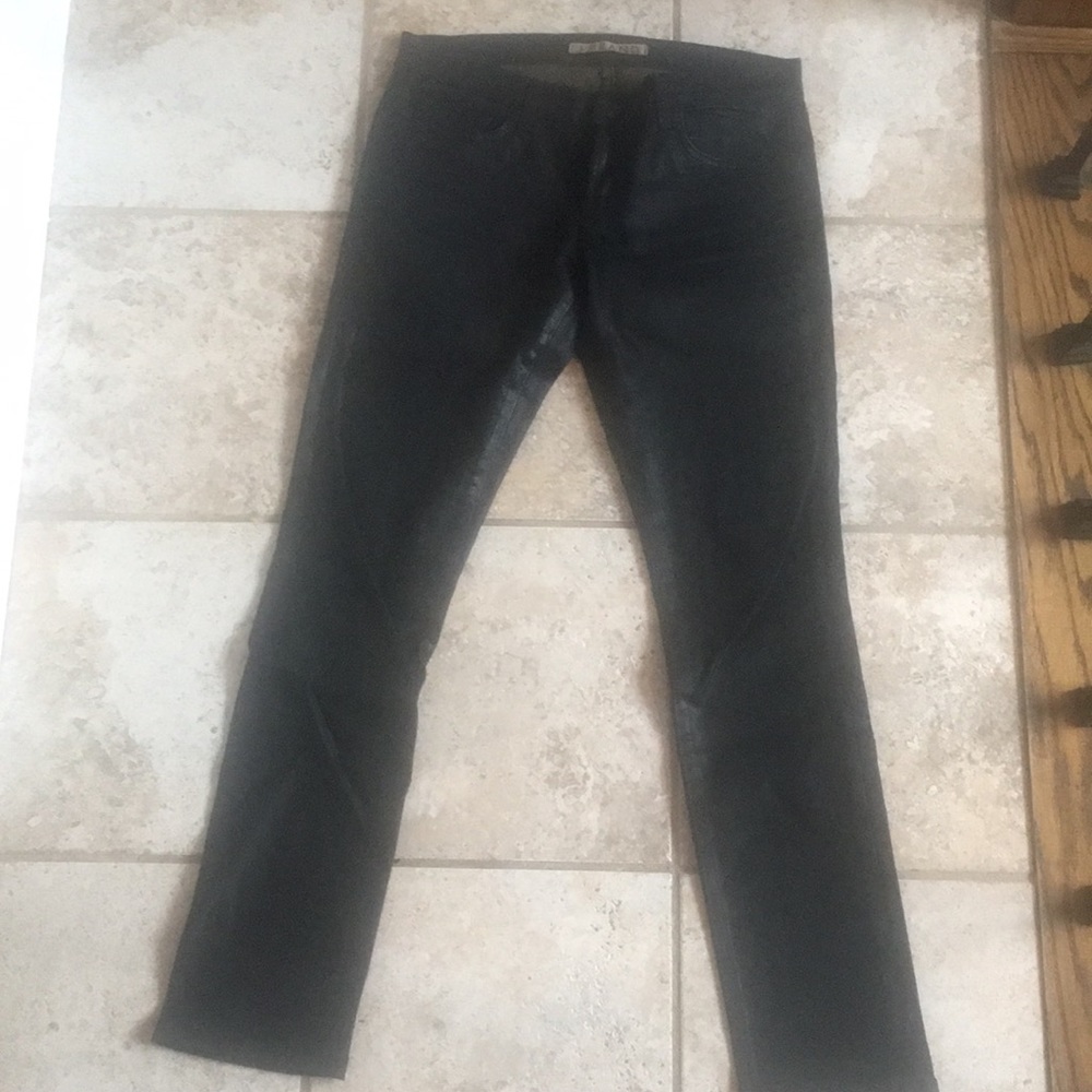 Jbrand Straight Leg Black Waxy Denim